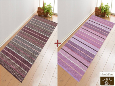 

Saral Home Pink Cotton Area Rug(70 cm X 180 cm)