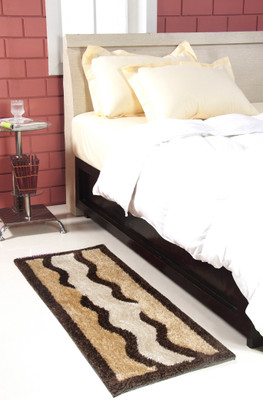 

MY HOUSE Brown Polyester Carpet(45 cm X 127 cm)
