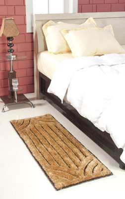 

MY HOUSE Gold Polyester Carpet(45 cm X 127 cm)