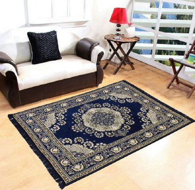 

Deco Home Blue Chenille Carpet(152 cm X 213 cm)