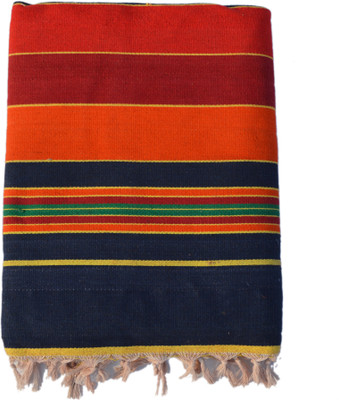 MANDHANIA Multicolor Cotton Dhurrie(145 cm X 220 cm)