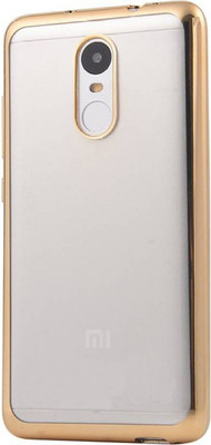 MV Back Cover for Mi Redmi Note 4(Gold, Transparent, Silicon)
