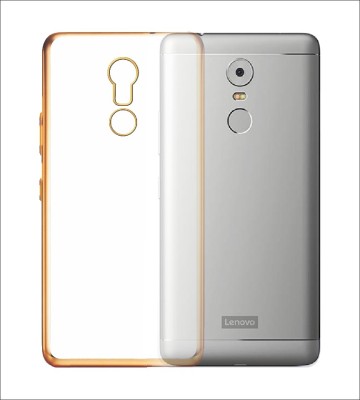 CASE CREATION Back Cover for Lenovo K6 Note Ultra Thin Perfect Fitting Premium Imported High quality 0.3mm Crystal Clear Totu Silicone Transparent Flexible Soft Golden Border Corner protection with TPU Slim Back Case Back Cover(Transparent, Silicon, Pack of: 1)