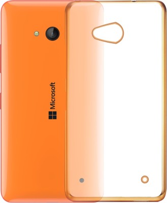 CASE CREATION Back Cover for Microsoft Nokia Lumia 640 Ultra Thin Perfect Fitting Premium Imported High quality 0.3mm Crystal Clear Totu Silicone Transparent Flexible Soft Golden Border Corner protection with TPU Slim Back Case Back Cover(Transparent, Silicon, Pack of: 1)