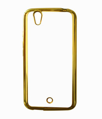 

Fresca Back Cover for Micromax q323(Transparent, Gold, Rubber), Gold;transparent