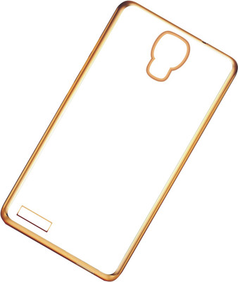 CASE CREATION Back Cover for Mi Redmi Note 3G, Mi Redmi Note 4 Non Slip Shock Absorption Transparent Case - Crystal Clear Transparent with Multi Layer Bumper Cushion Case - Perfect Non Slip Grip and Golden Border Corner protection with TPU(Transparent, Silicon, Pack of: 1)