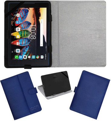 ACM Book Cover for Lenovo Tab 3 A8 Leather Flip Case(Blue, Pack of: 1)