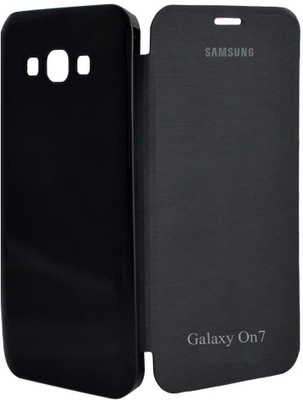 Coverage Flip Cover for Samsung Galaxy On7(Black)