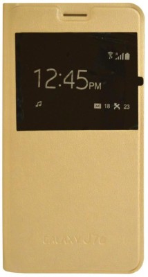 COVERNEW Flip Cover for Samsung Galaxy J7 SM-J710F (2016) COVERNEW Flip Cover for Samsung Galaxy J7 SM-J710F (2016) - Golden(Gold, Pack of: 1)