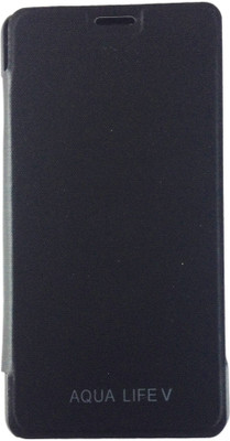 Sun Mobisys Flip Cover for Intex Aqua Life V(Black, Plastic) Flipkart