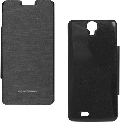 Sun Tigers Flip Cover for Intex Aqua Amaze(Black, Plastic) Flipkart