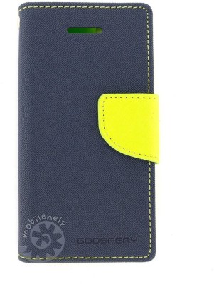 Tingtong Flip Cover for Micromax A300 Canvas Gold(Blue, Pack of: 1)