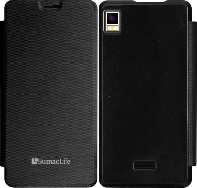 SumacLife Flip Cover for Intex Aqua Star(Black, Plastic) Flipkart