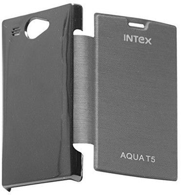 Sun Tigers Flip Cover for Intex Aqua T5(Black, Plastic) Flipkart