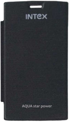 Sun Tigers Flip Cover for Intex Aqua Star Power(Black, Plastic) Flipkart