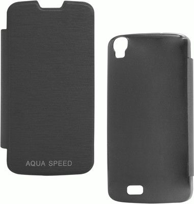 DMG Flip Cover for Intex Aqua Speed(Black, Plastic) Flipkart