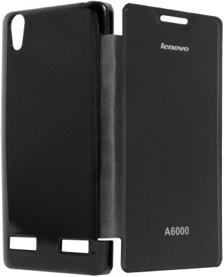 Coverage Flip Cover for Lenovo A6000, Lenovo K3, Lenovo A6000 Plus(Black, Pack of: 1)