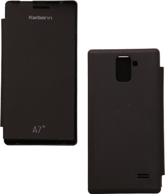 Iway Flip Cover for Karbonn A7 Star(Black)
