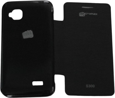 Mussa Flip Cover for Micromax Bolt S300-Black(Black)