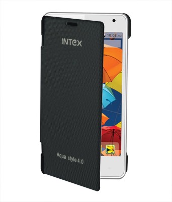 Coverage Flip Cover for Intex Aqua Style 4.0 Coverage Flip cover for Intex Aqua Style 4.0 - Black (IntexAquaStyle4.0BLK)(Black, Pack of: 1)