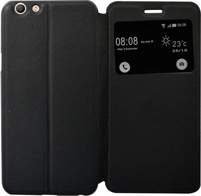 Coverage Flip Cover for Oppo A59F, OPPO F1s Coverage Flip Cover for Oppo F1S::Oppo A59F - Black(Black, Pack of: 1)