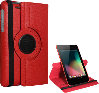 DMG Book Cover for Asus Google Nexus 7 1st Generation 2012(Red)