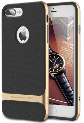 Rock Back Cover for Apple iPhone 7 Plus(Gold, Black, Shock Proof)