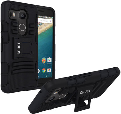 Crust Back Cover for LG Google Nexus 5X(Black, Shock Proof)