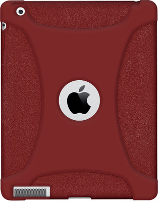 Amzer Back Cover for Apple iPad 2, Apple iPad 3, Apple iPad 4, Apple iPad Air, Apple iPad Air 2(Red, Artificial Leather, Rubber) Flipkart