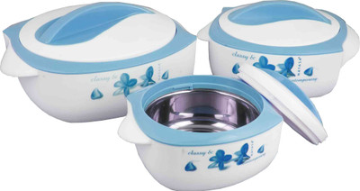 NAYASA Desire Pack of 3 Thermoware Casserole Set(500 ml, 800 ml, 1200 ml)
