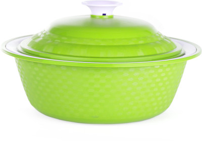 Cutting EDGE Royal Carnation Casserole 1pc set 1800ml Green Microwave safe Bpa Free Serve Casserole(1800 ml) Cutting EDGE Royal Carnation Casserole 1pc set 1800ml Green Microwave safe Bpa Free Serve Casserole(1800 ml)