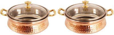 IndianArtVilla Pack of 2 Serve Casserole Set(1.4 L)