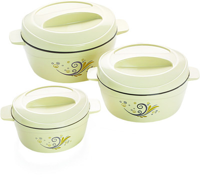 cello Alpha Insulated Pack of 3 Thermoware Casserole Set(500 ml, 1500 ml, 850 ml)