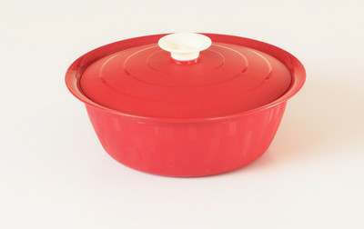 Cutting EDGE Daffodil Classic Serving Dish, Set of 1, 1.8 Litre, Blossom Red Serve Casserole(1800 ml)