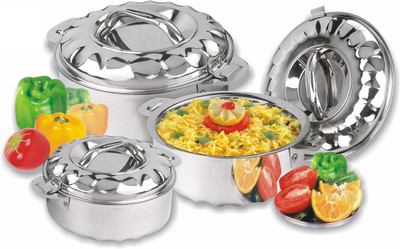 MAHAVIR Pack of 3 Serve Casserole Set(2 L)
