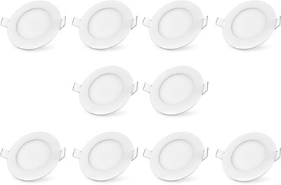 

Bene 6w Round Panel, Color of LED White (Pack of 10 Pcs) Recessed Ceiling Lamp