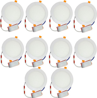 

Glamox 12 watt Led Slim panel light Round white pack of 10 Recessed Ceiling Lamp