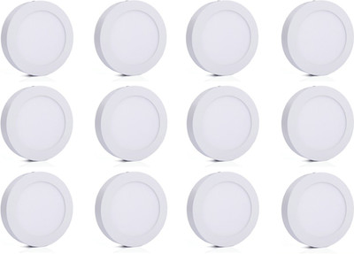

Bene Bene LED 6w Round Surface Panel Ceiling Light, Color of LED White (Pack of 12 Pcs) Flush Mount Ceiling Lamp