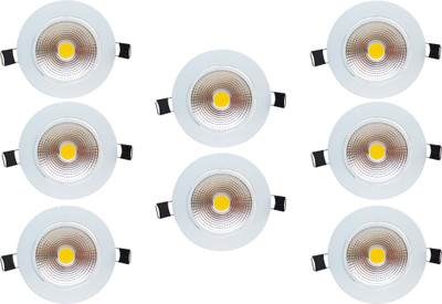 

Bene 7w Round Ceiling Light , Color of LED White (Pack of 8 Pcs) Recessed Ceiling Lamp
