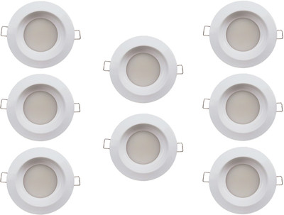 

Bene 6w Round Ceiling Light , Color of LED White (Pack of 8 Pcs) Recessed Ceiling Lamp