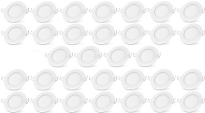 

Bene 6w Round Panel, Color of LED Warm White (Pack of 32 Pcs) Recessed Ceiling Lamp