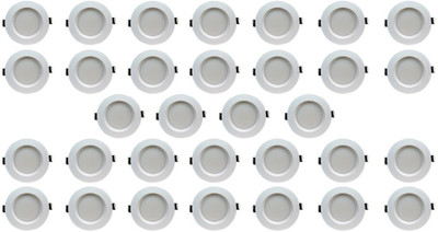

Bene 5w Round Ceiling Light , Color of LED Warm White (Yellow) (Pack of 32 Pcs) Recessed Ceiling Lamp