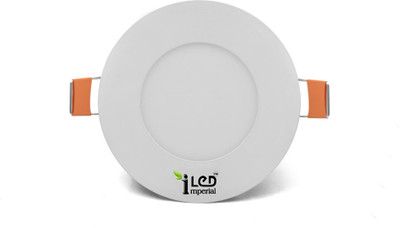 

Imperial 3 Watt LED Panel light (Round, Cool White,6000-6500k) Recessed Ceiling Lamp