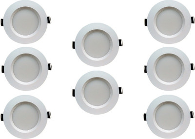 

Bene 5w Round Ceiling Light , Color of LED Warm White (Yellow) (Pack of 8 Pcs) Recessed Ceiling Lamp