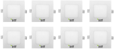 

Imperial 4 Watt LED Panel light (Square, Warm White,3000-3500k, Combo of 8) Recessed Ceiling Lamp