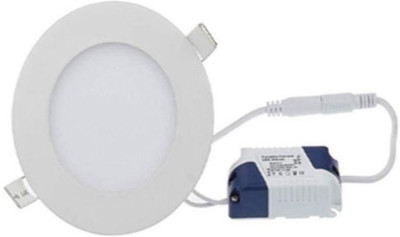 

Glamox 6 watt Slim panel light round white pack of 1 Recessed Ceiling Lamp