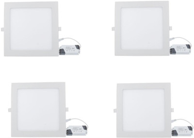 

Sisco 6w Square White LED panel light pack of 4pc Recessed Ceiling Lamp