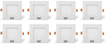 

Imperial 6 Watt LED Panel light (Square, Warm White,3000-3500k, Combo of 8) Recessed Ceiling Lamp