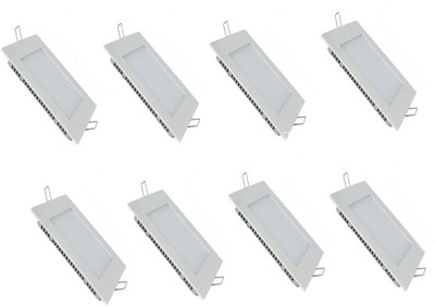 

Glamox 6 watt Slim panel light Square white pack of 8 Recessed Ceiling Lamp