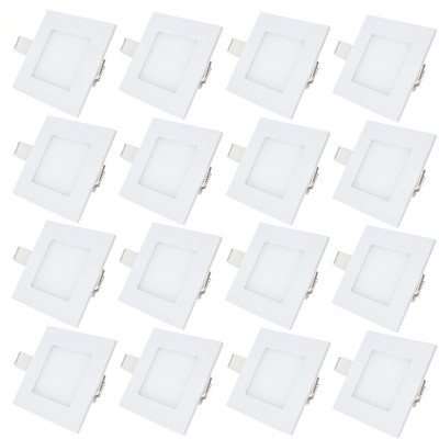 

Bene 3w Square Panel, Color of LED White (Pack of 16 Pcs) Recessed Ceiling Lamp